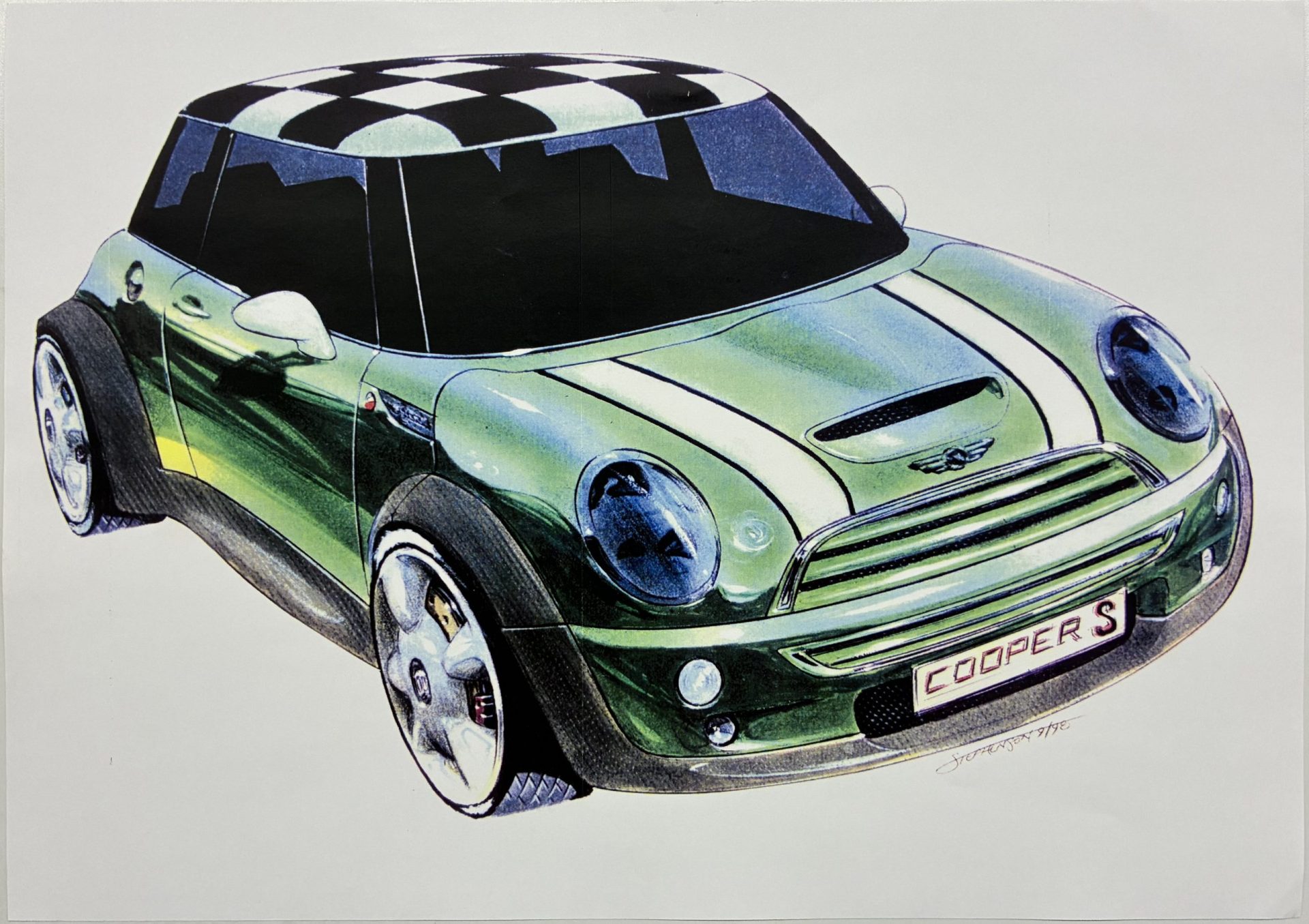 MINI prezintă în premieră mondială la București schițe din procesul de design al modelului lansat acum 25 de anie